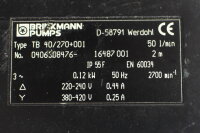 Brinkmann TB 40/270+001 Eintauchpumpe 50 l/min 0.12kW 2700/min unused