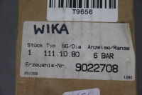 Wika 111.10.80 Rohrfedermanometer 6 bar 9022708 unused OVP