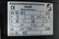 Elektromotorenwerk Gr&uuml;nhain VDAV 1854-80 K 6 Elektromotor 0,14kW Unused